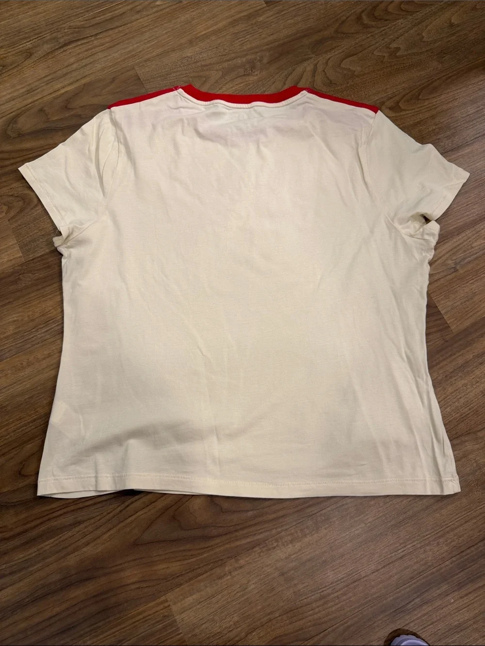J. Crew Cream Short-Sleeve '83 New York City Graphic Tee with Red Accents